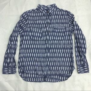 BDG blue/gray patterned button down shirt